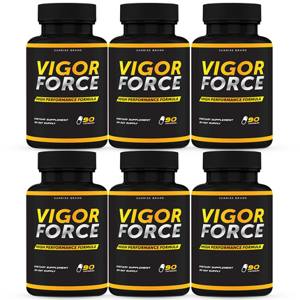 Vigor Force Male Supplement, Vigor Pills to Boost Vitality & Energy - 6 Pack