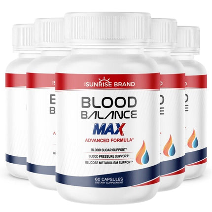 Blood Balance Max - Cholesterol Blood Sugar Lower Support -300 capsules - 5 pack