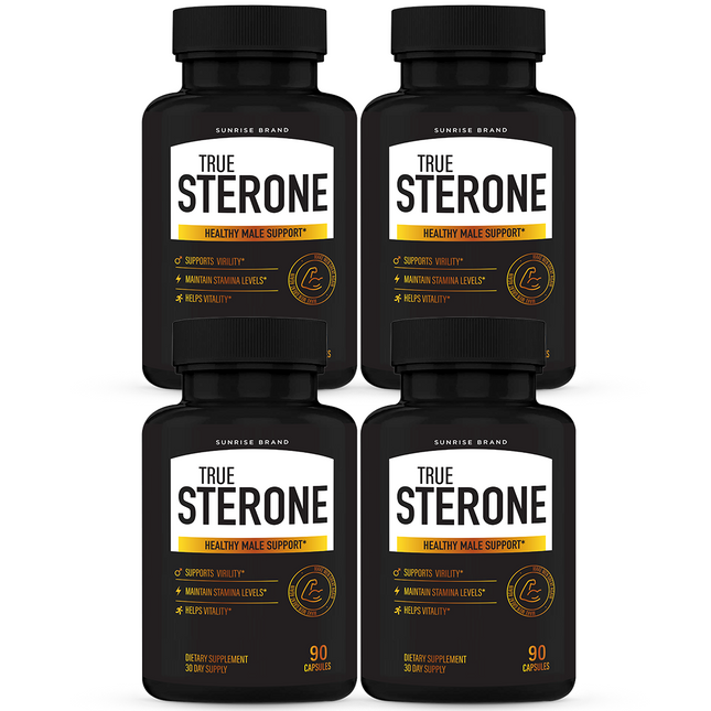 True Sterone Male Health Pills to Boost T-Levels and Performance 4 Packs