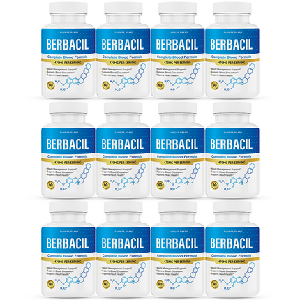 Berbacil Capsules to Support Healthy Blood Sugar and Pressure Levels - 12 Pack