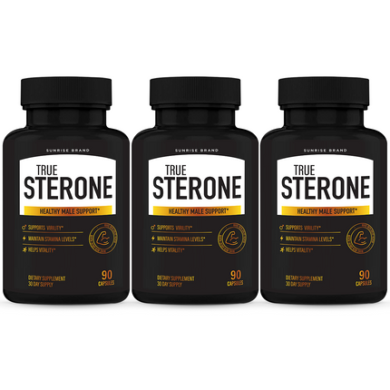 True Sterone Male Health Pills to Boost T-Levels and Performance 3 Packs