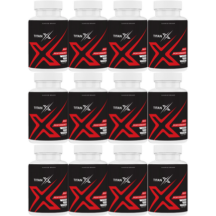 Titan X Male Health Pills to Boost Performance and Endurance - 12 Pack