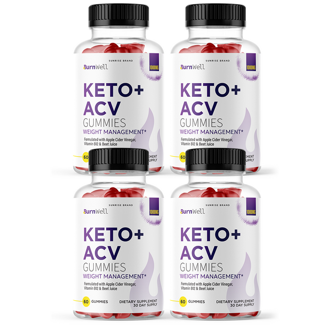 Burnwell Keto ACV Gummies Weight Loss - 4 Pack