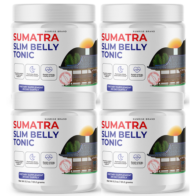 Sumatra Slim Belly Tonic Powder - Official Formula (4 Pack) Support Weight Loss