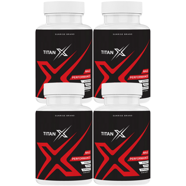 Titan X Male Health Pills to Boost Performance and Endurance - 4 Pack