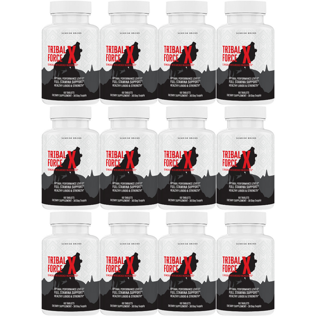 Tribal Force X Supplement for Men to Boost Performance & Male Vitality - 12 Pack