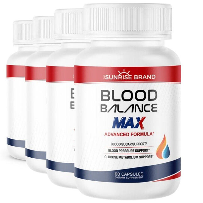 Blood Balance Max - Cholesterol Blood Sugar Lower Support -240 capsules - 4 pack