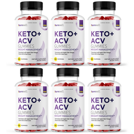 Burnwell Keto ACV Gummies Weight Loss - 6 Pack