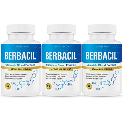 Berbacil Capsules to Support Healthy Blood Sugar and Pressure Levels - 3 Pack