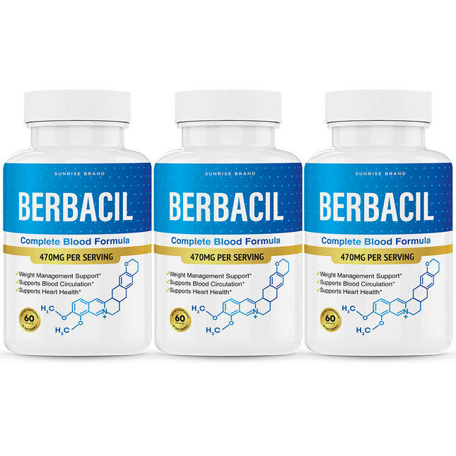 Berbacil Capsules to Support Healthy Blood Sugar and Pressure Levels - 3 Pack