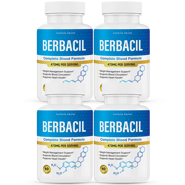 Berbacil Capsules to Support Healthy Blood Sugar and Pressure Levels - 4 Pack