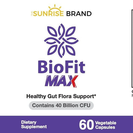 Bio Fit Max - Healthy Gut Flora Probiotics 40 Billion - 60 capsules