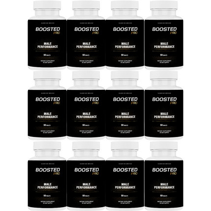 Boosted Pro Pills for Men, Supports T-Levels and Boosts Energy - 12 Pack