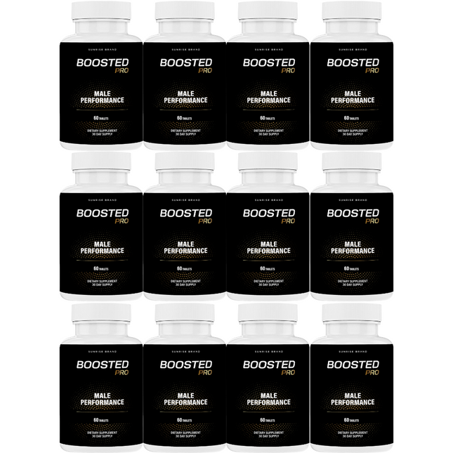 Boosted Pro Pills for Men, Supports T-Levels and Boosts Energy - 12 Pack