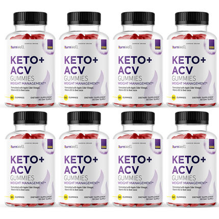 Burnwell Keto ACV Gummies Weight Loss - 8 Pack