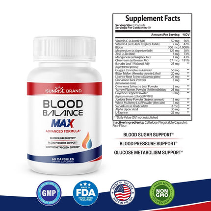 Blood Balance Max - Blood Sugar Support Extra Strength - 60 capsules