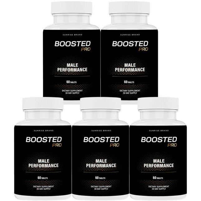 Boosted Pro Pills for Men, Supports T-Levels and Boosts Energy - 5 Pack