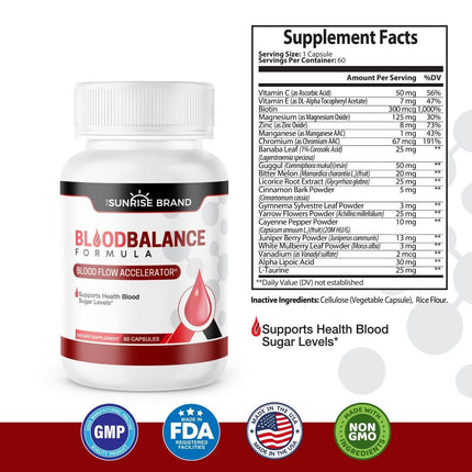 Blood Balance Advanced Formula Cholesterol Blood Sugar Lower Support - 2 pack