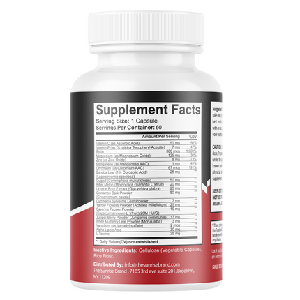 Blood Sugar - Advanced Support Formula 6 Bottles 360 Capsules