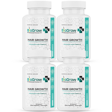 BioGrow Dietary Pills to Boost Hair Growth and Strength Naturally - 4 Pack