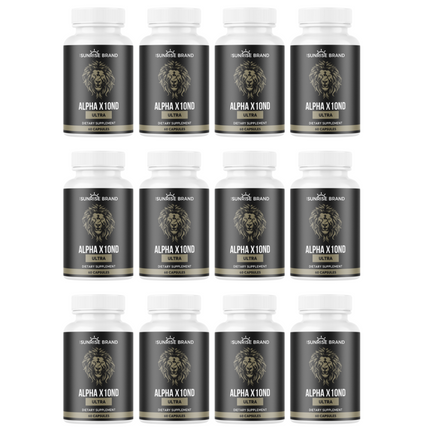 Alpha X10ND Ultra Pills - For Male Vitality 12 Bottles 720 Capsules