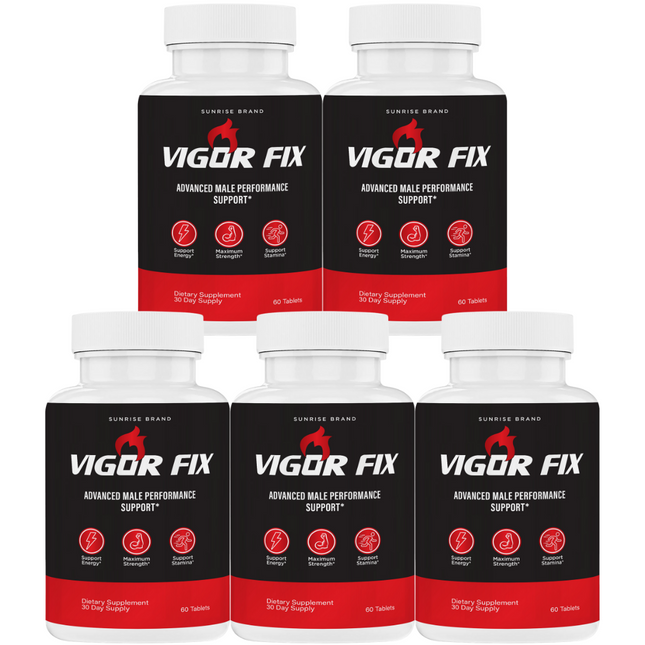 Vigor Fix Male Health Pills to Enhance Masculine Vitality and Libido - 5 Pack