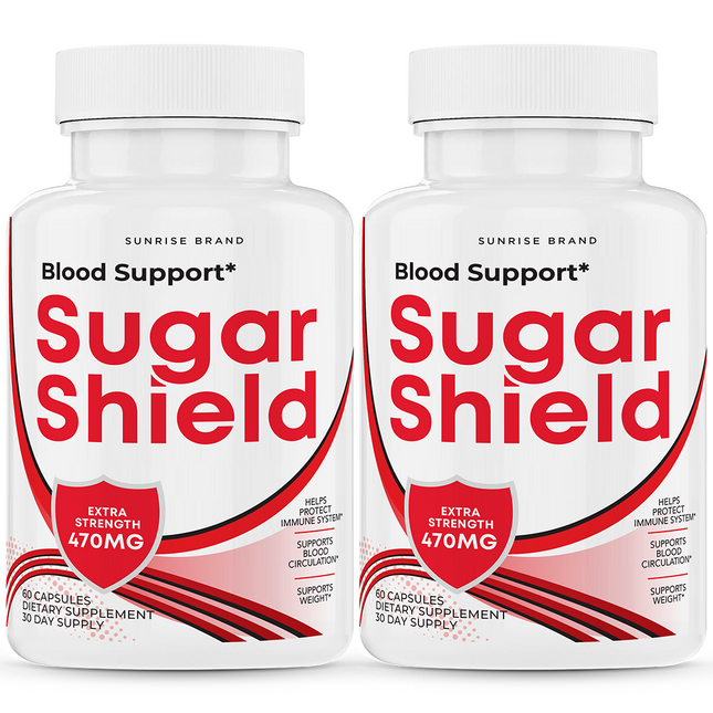 Sugar Shield Blood Support Capsules, Sugar Shield Blood Flow Pills 2 Pack