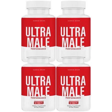 Ultra Male Capsules, UltraMale Vitality Supplement Men - 4 Pack