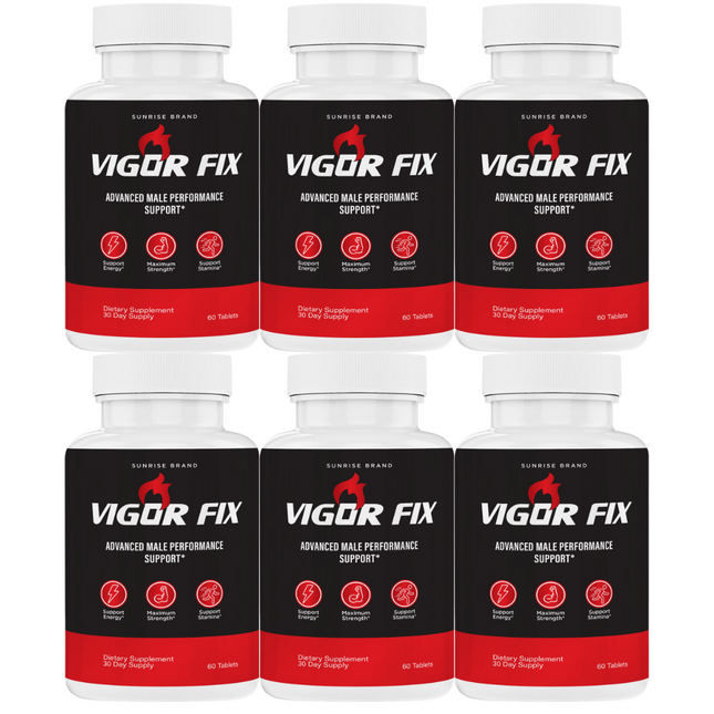 Vigor Fix Male Health Pills to Enhance Masculine Vitality and Libido - 6 Pack