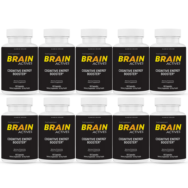 Brain Actives Cognitive Brain Booster Pills for Advanced Memory and Focus-10Pack