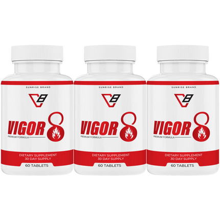 Vigor 8 Advanced Male Health Pills to Improve Stamina and Endurance - 3 Pack