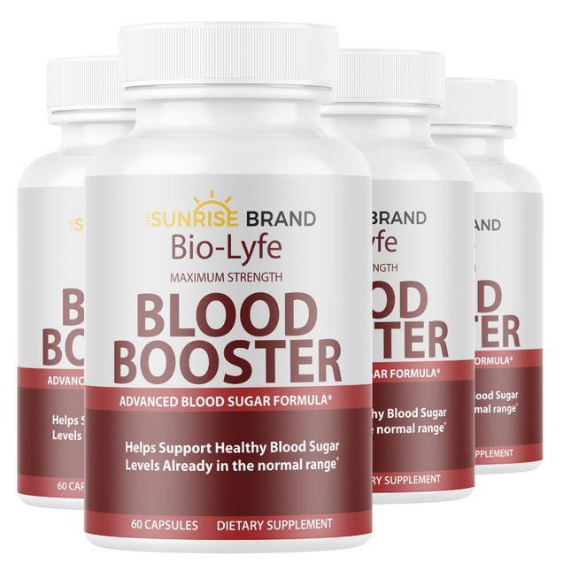 Blood Booster - Advanced Blood Sugar Formula 4 Bottles 240 Capsules