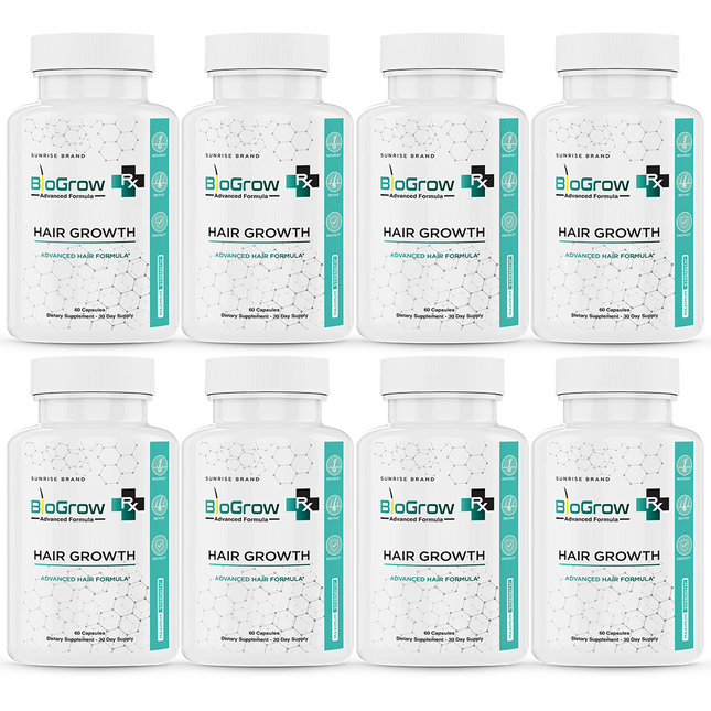 BioGrow Dietary Pills to Boost Hair Growth and Strength Naturally - 8 Pack