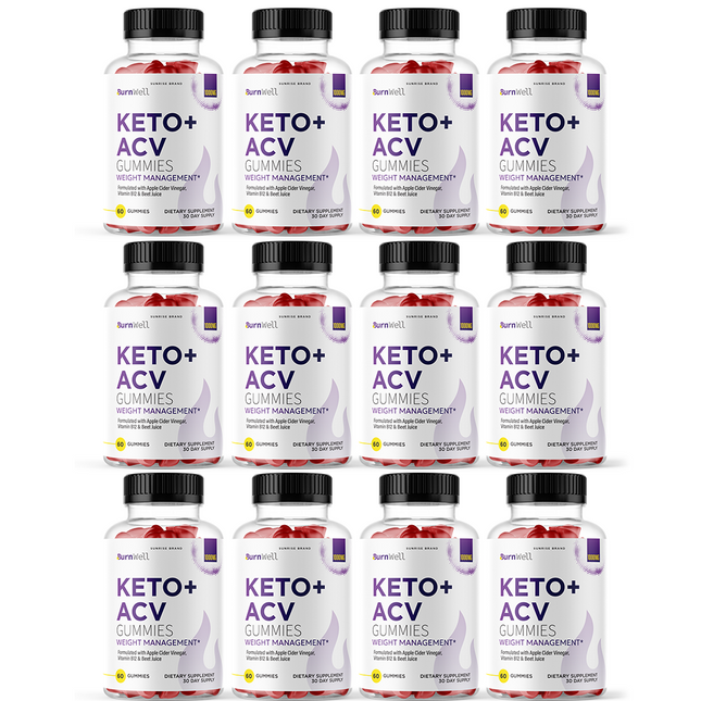 Burnwell Keto ACV Gummies Weight Loss - 12 Pack