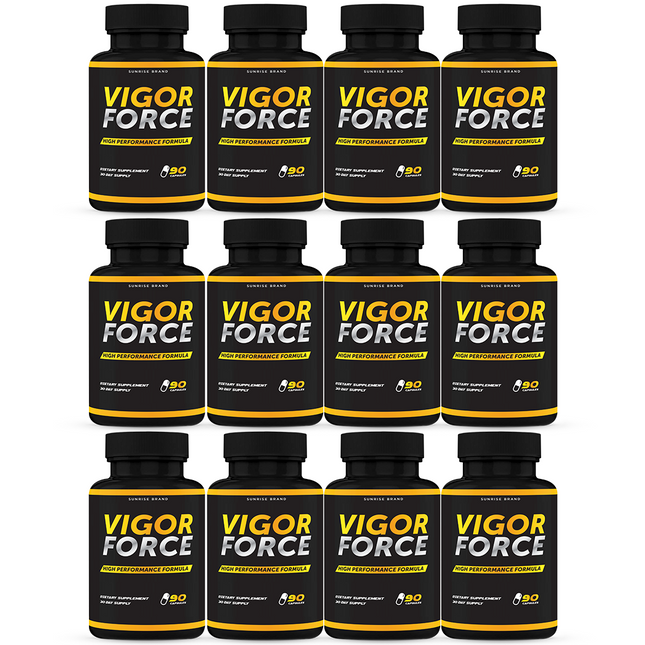 Vigor Force Male Supplement, Vigor Pills to Boost Vitality & Energy - 12 Pack