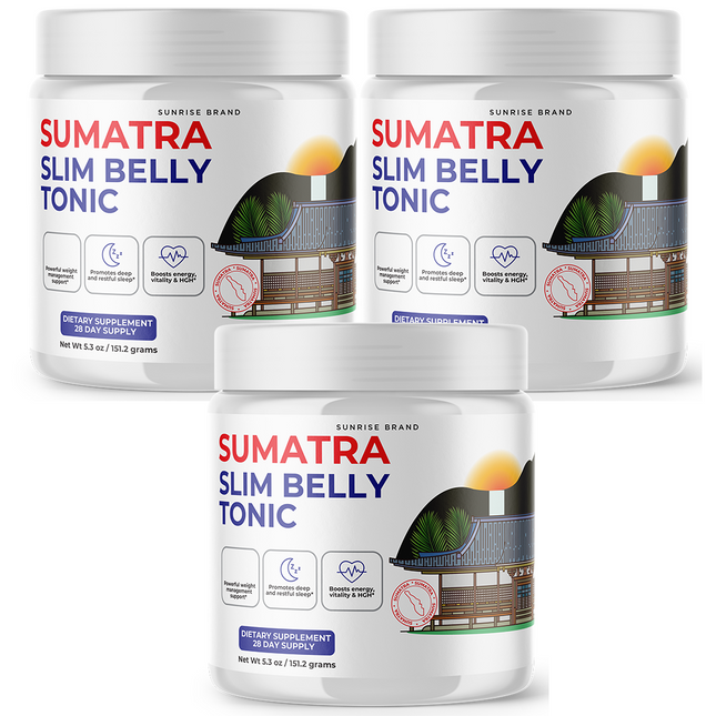 Sumatra Slim Belly Tonic Powder - Official Formula (3 Pack) Support Weight Loss