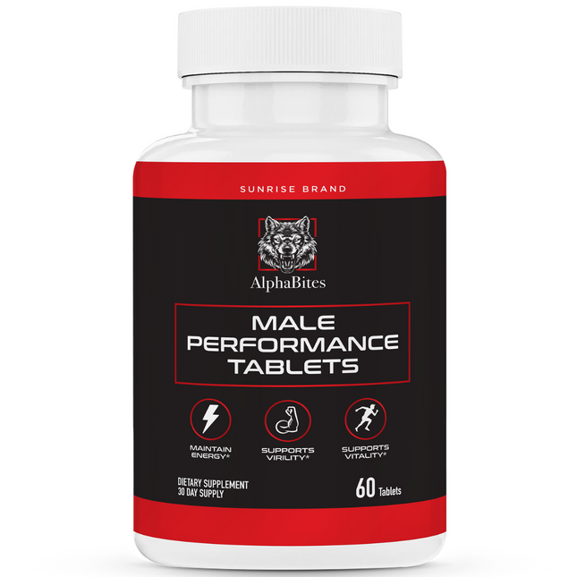 Alpha Bites Male Tablets, Alpha Bites Men's Performance - 60 Tablets