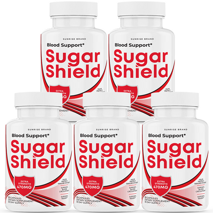 Sugar Shield Blood Support Capsules, Sugar Shield Blood Flow Pills 5 Pack