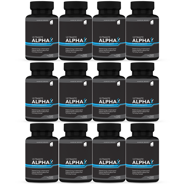 ( 12 pack) Ultimate Alpha X Male Health Pills to Boost Stamina and Energy Levels