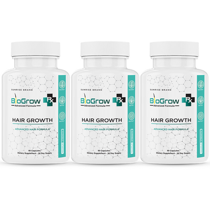 BioGrow Dietary Pills to Boost Hair Growth and Strength Naturally - 3 Pack