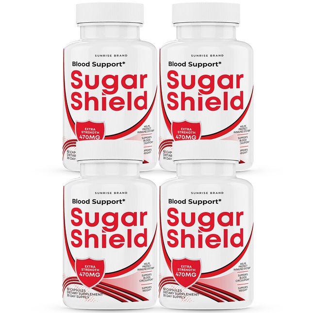 Sugar Shield Blood Support Capsules, Sugar Shield Blood Flow Pills 4 Pack