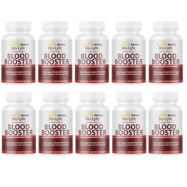 Blood Booster - Advanced Blood Sugar Formula 10 Bottles 600 Capsules