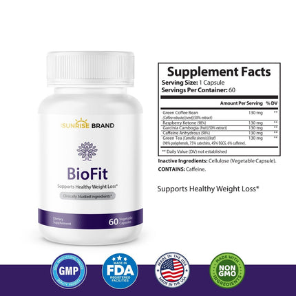 Bio Fit - 650mg Healthy Weight Loss Diet Pills Fat Burner - 60 capsules