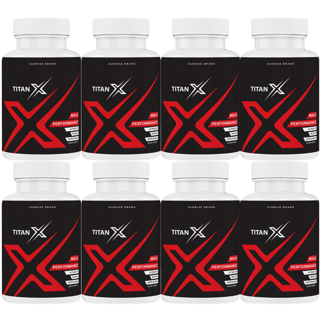 Titan X Male Health Pills to Boost Performance and Endurance - 8 Pack