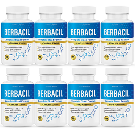 Berbacil Capsules to Support Healthy Blood Sugar and Pressure Levels - 8 Pack