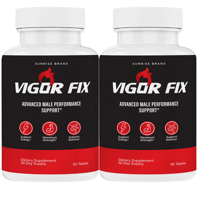 Vigor Fix Male Health Pills to Enhance Masculine Vitality and Libido - 2 Pack