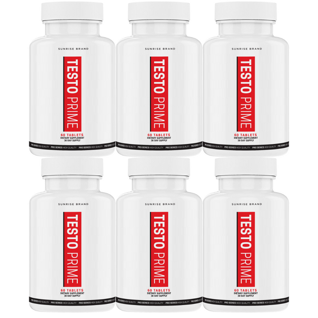 Testo Prime Tablets Extra Strength Formula Supplement - 6 Pack