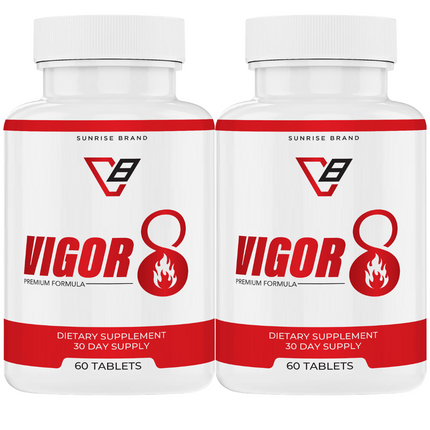 Vigor 8 Advanced Male Health Pills to Improve Stamina and Endurance - 2 Pack