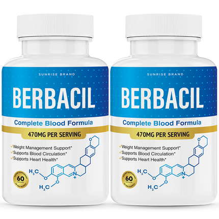 Berbacil Capsules to Support Healthy Blood Sugar and Pressure Levels - 2 Pack