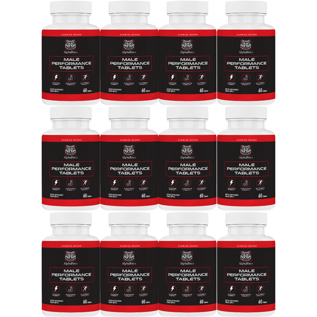 Alpha Bites Male Tablets, Alpha Bites Men's Performance - 12 Pack